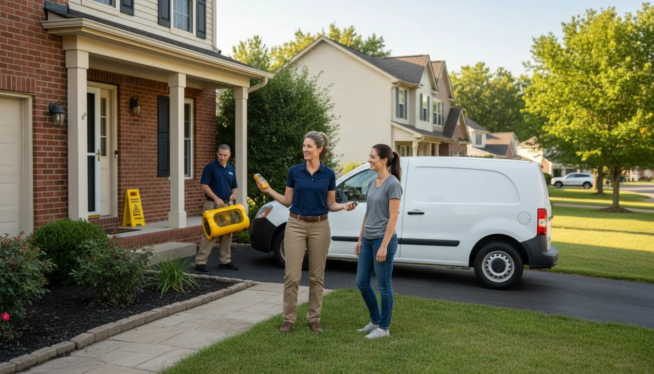 Residential water damage restoration in Colfax, LA
